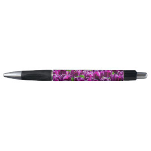 Grosses Feld lila Tulpen Kugelschreiber