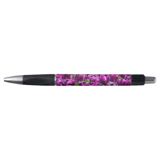 Grosses Feld lila Tulpen Kugelschreiber (Vorderseite)