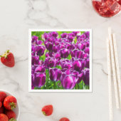 Grosses Feld lila Tulpen Serviette (Beispiel)