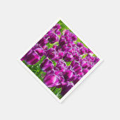 Grosses Feld lila Tulpen Serviette (Ecke)