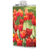 Grosses Feld roter Tulpen Flachmann (Links)