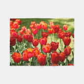Grosses Feld roter Tulpen Fleecedecke (Vorderseite (Horizontal))