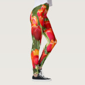Grosses Feld roter Tulpen Leggings (Rechts)