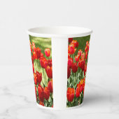 Grosses Feld roter Tulpen Pappbecher (Rechts)