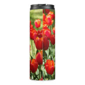 Grosses Feld roter Tulpen Thermosbecher (Rückseite)
