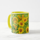 Grosses Feld von Sonnenblumen in der Nähe von Mose Tasse (Vorderseite Links)