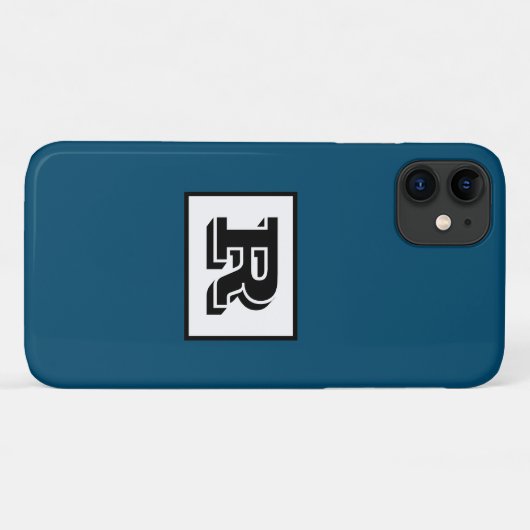 Grosses, fett gedrucktes Schwarzes Monogramm, Ozea Case-Mate iPhone Hülle (Rückseite (Horizontal))