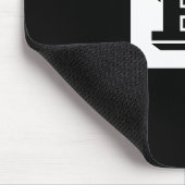 Großes fettes schwarzes umrandetes Monogramm, Schw Mousepad (Ecke)