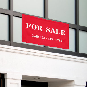 GROßES FETTES VERKAUFS-BANNER Immobilien Schild