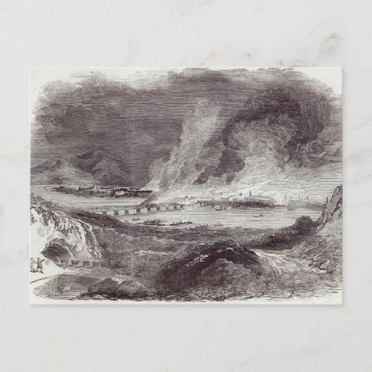 Großes Feuer in Pittsburgh Postkarte (Vorderseite)