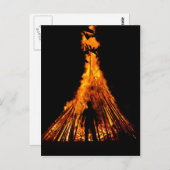 Großes Feuer Postkarte (Vorne/Hinten)