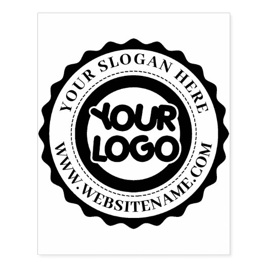 Großes Firmenlogo Gummistempel (Prägung)