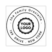 Großes Firmenlogo Gummistempel (Prägung)