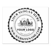 Großes Firmenlogo Gummistempel (Prägung)