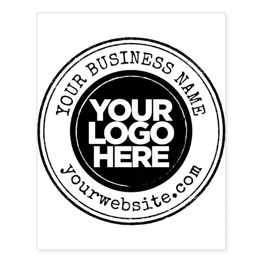 Großes Firmenlogo Gummistempel (Prägung)