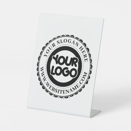 Großes Firmenlogo Sockelschild (Vorderseite)