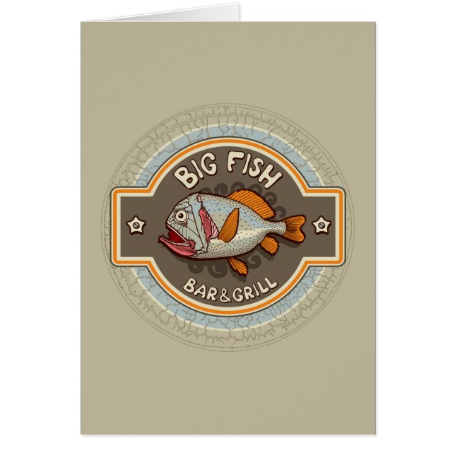 Großes Fisch-Bar und Grill-Plakat (Vorne)