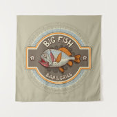 Großes Fisch-Bar und Grill-Plakat Wandteppich (Vorderseite (Horizontal))
