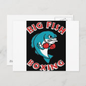GROSSES FISCHBOXING, BOXING, FISCH, FISCHBEKÄMPFUN POSTKARTE (Vorne/Hinten)