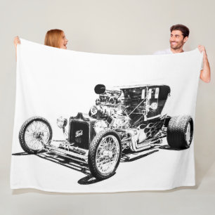 Grosses Fleece Blanket-Frisierte Auto