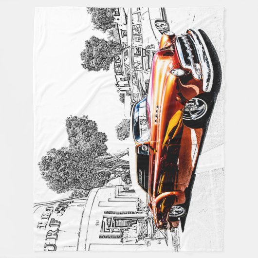 Grosses Fleece Blanket-Frisierte Auto (Vorderseite)