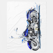 Großes Fleece Blanket Motorrad (Vorderseite)