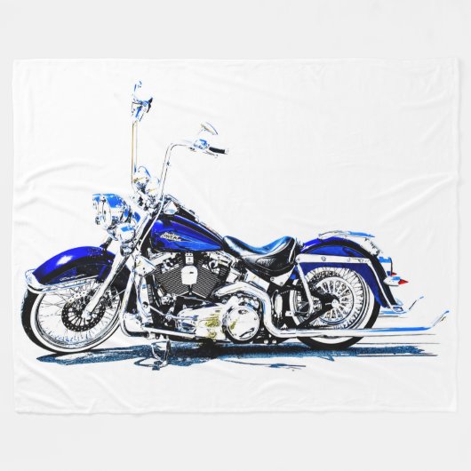 Großes Fleece Blanket Motorrad (Vorderseite (Horizontal))