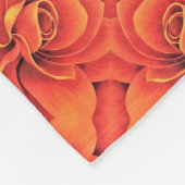 Grosses Fleece Blanket Orange Begonia Muster (Ecke)