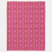 Grosses Fleece Blanket rosa Peonies Muster. (Vorderseite)