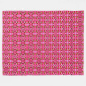 Grosses Fleece Blanket rosa Peonies Muster. (Vorderseite (Horizontal))