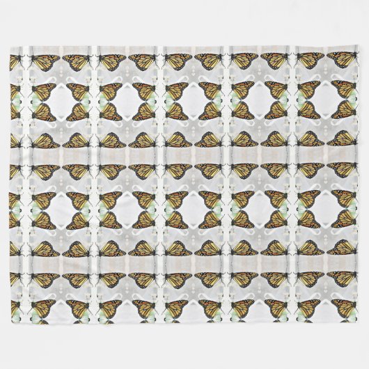 Grosses Fleece Blanket Zwei Monarchen Muster (Vorderseite (Horizontal))