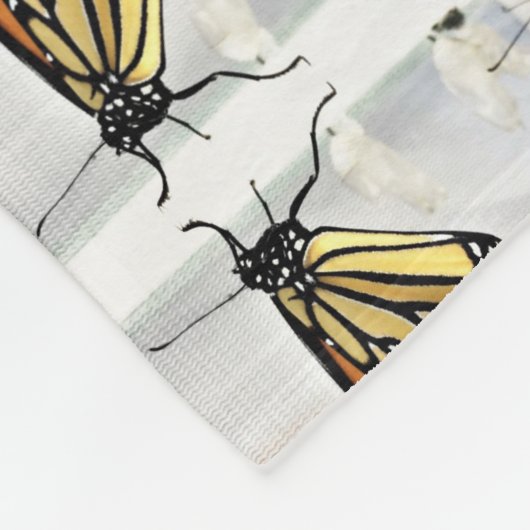 Grosses Fleece Blanket Zwei Monarchen Muster (Ecke)