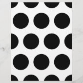 Großes Fliegendes Blatt mit Schwarzen Polka-Punkte (Hinten)