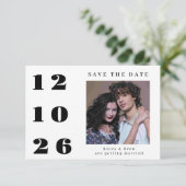 Großes Foto 1 Save the Date Einladung (Stehend Vorderseite)