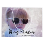 Grosses Foto Frohe Weihnachtsgeschenktaschen Große Geschenktüte (Rückseite)