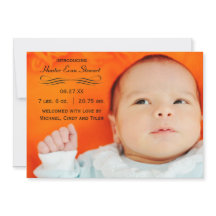 Grosses Foto Geblüht - Geburtsankündigung