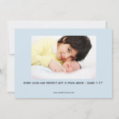 Grosses Foto Geblüht - Geburtsankündigung Ankündigung (Rückseite)