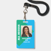 GROSSES FOTO I.D. MEDIA CREDENTIALS ABZEICHEN AUSWEIS (Vorderseite mit Lanyard)