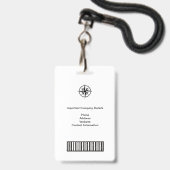 GROSSES FOTO I.D. MEDIA CREDENTIALS ABZEICHEN AUSWEIS (Rückseite mit Lanyard)