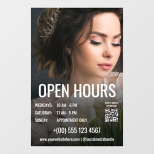 Großes Foto Make-up Friseursalon Öffnungszeiten Fensteraufkleber
