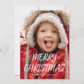 Grosses Foto Pinselschrift Frohe Weihnachten (Vorderseite)