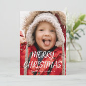 Grosses Foto Pinselschrift Frohe Weihnachten (Stehend Vorderseite)