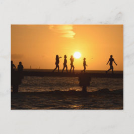 Großes Foto von Kindern auf der Pier in Key West Postkarte