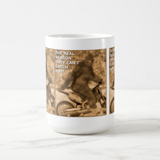 Großes FußMotocross Sasquatch Kaffeetasse (Mittel)