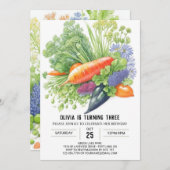 Großes Garden Party Geburtstag Einladung (Vorne/Hinten)