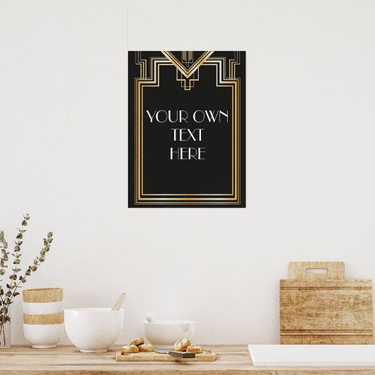 Großes Gatsby Inspiriertes benutzerdefiniertes Zei Poster (Küche)