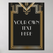 Großes Gatsby Inspiriertes benutzerdefiniertes Zei Poster (Vorne)