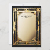 Großes Gatsby Thema Flapper Mädchen blonde 1920er Einladung (Rückseite)