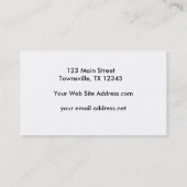 Großes gehörnte Eulen-Zeichnen Visitenkarte (Rückseite)