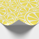 Grosses gelbes Lemon-Scheiben-Musterpapier Geschenkpapier (Ecke)